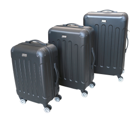 Linder Exclusiv bőröndkészlet LUXURY MC3003 S,M,L fekete