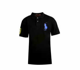 Ralph Lauren póló CUSTOM-FIT fekete Big Pony kék