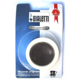 Készlet: 3 gumitömítés + 1 szűrő rozsdamentes acél kávéfőzőhöz - Bialetti - Bialetti