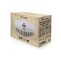 10x LED izzó E27 - G45 - 8W - 700lm - meleg fehér