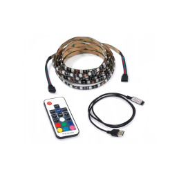 LED szalag TV-hez - 5V - 5m - 60LED/m - 72W - IP20 - RGB - távirányító