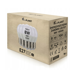 5x LED izzó E27 - G45 - 8W - 700lm - semleges fehér