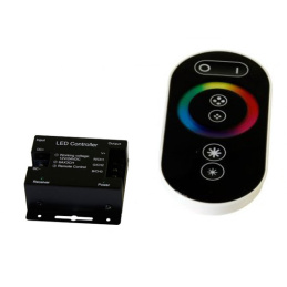 Távvezérlő érintőkapcsoló fekete RGB LED szalagokhoz - max 216W