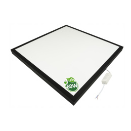 LED panel felületre szerelhető fekete - 60x60 - 60W - semleges fehér