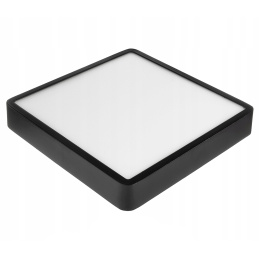 LED panel négyzet alapú felületre szerelhető fekete 30x30x3,5cm - 24W - 1900Lm - semleges fehér