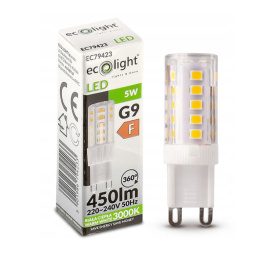 LED izzó - G9 - 5W - 450lm - meleg fehér