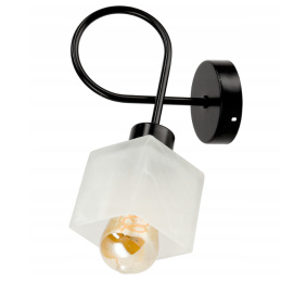 LED fali lámpa LOFT - 1xE27 - KUBEK WHITE