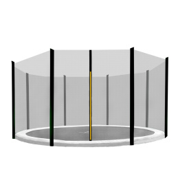 Aga Védőháló 430 cm-es trambulinhoz, 8 oszlop,  Fekete háló / Fekete
