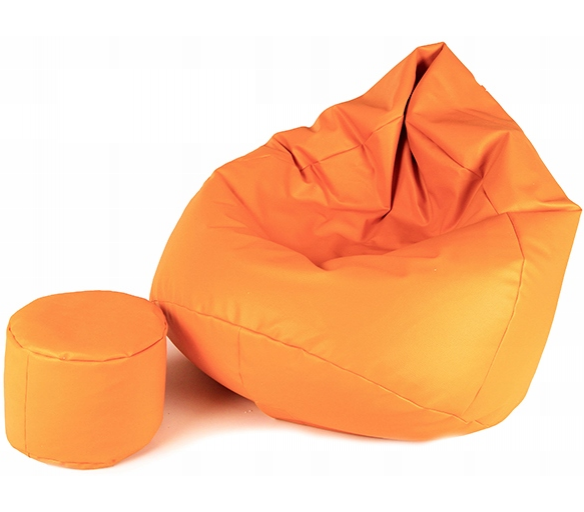Aga kanapé táska XXXL + lábtartó Világos narancssárga
