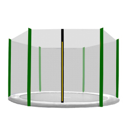 Chiemsee Védőháló 305 cm-es trambulinhoz, 6 oszlop, Sötétzöld