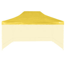Aga tető értékesítési standhoz 3x4,5m sárga
