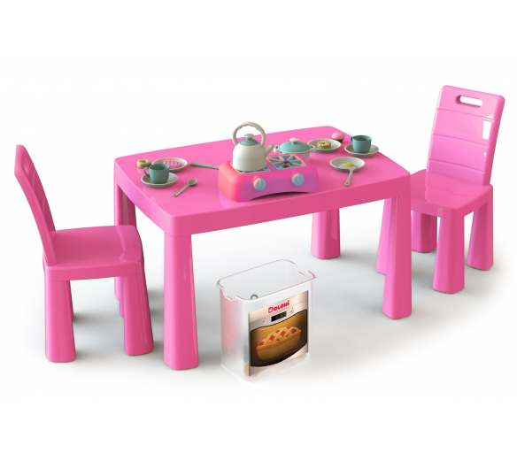 Doloni gyerek étkezőgarnitúra rózsaszín + kiegészítők