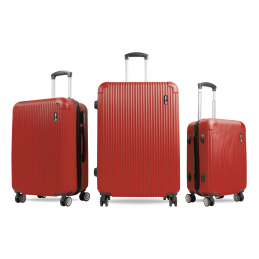Aga Travel bőröndkészlet  MR4652 Piros