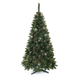 Aga Karácsonyfa Hosszútűs fenyő 180 cm Crystal arany 