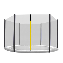 Aga Védőháló 250 cm-es trambulinhoz, 6 oszlop,  Fekete háló / Fekete