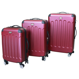 Linder Exclusiv bőröndkészlet LUXURY MC3002 S,M,L burgundi