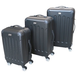 Linder Exclusiv bőröndkészlet LUXURY MC3003 S,M,L fekete