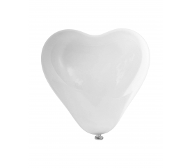 Aga4Kids Latex léggömb szív alakú fehér 25 cm