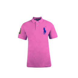 Ralph Lauren póló CUSTOM-FIT rózsaszín Big Pony kék